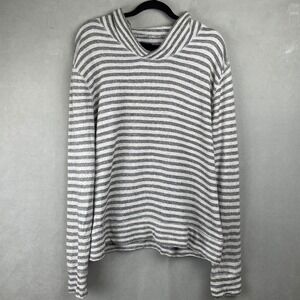 Banana Republic Striped Cowl Neck L/S Sweater Top Men L Casual Cotton Cozy Layer